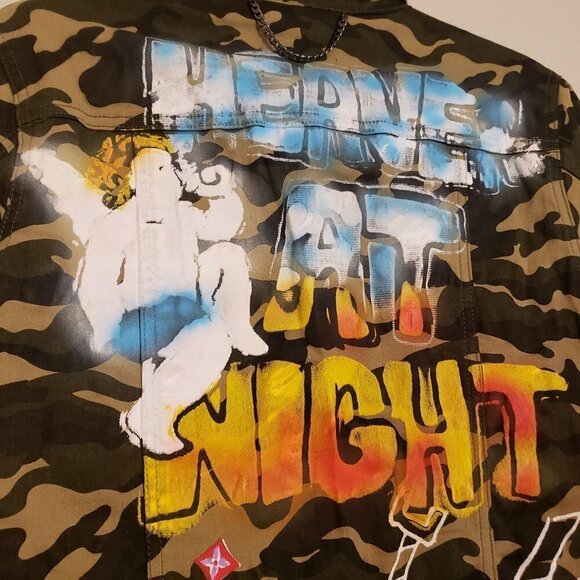 Lifted Anchors Starlight Cotton Blend Camo Jacket size S NWT - Picture 6 of 15